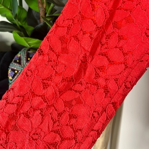 Women's Orange Lace Pants - Picture 6 of 9